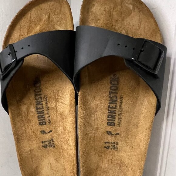 Birkenstock Womens Madrid Bs Black Slides EUR 41 (Narrow) (7752557) - Picture 1 of 7